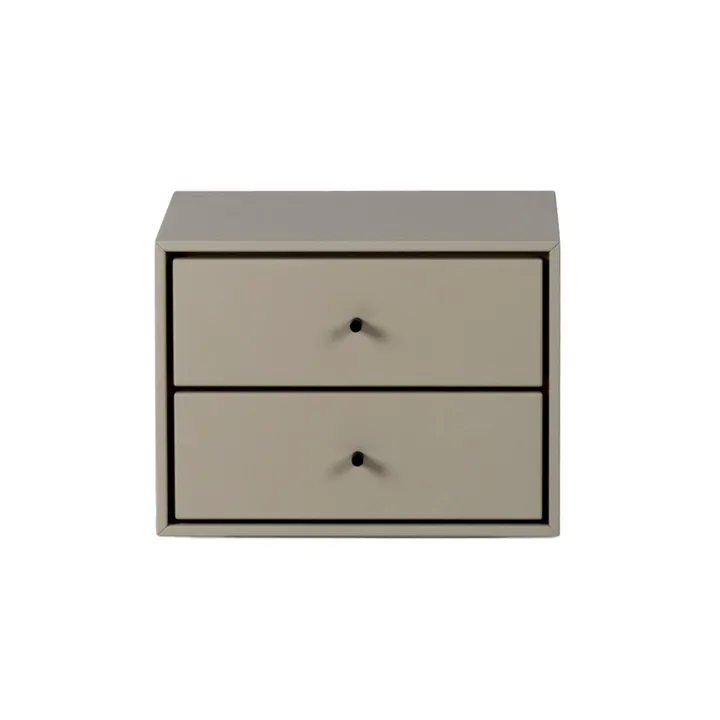 Volt sängbord vägghängt - Beige-svart - Mavis