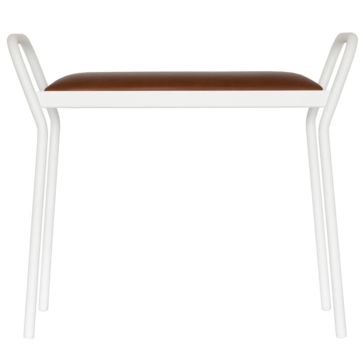 Anyone pall, Vit med vintage cognac läder Maze