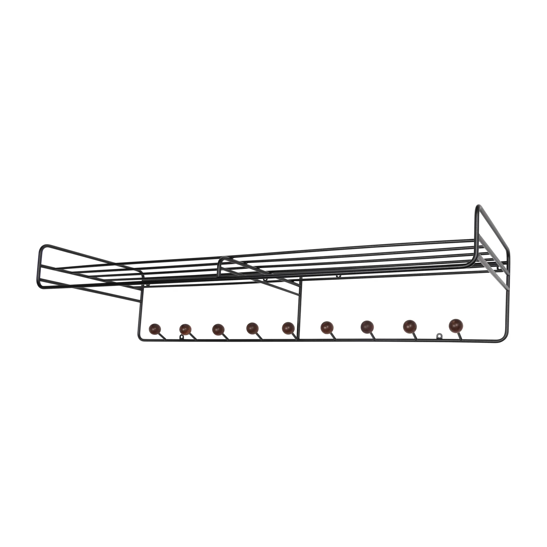 Bill Hat rack L hatthylla, Svart-mörkbrun Maze