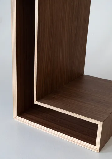 L-shelf vägghylla - Valnöt, 30x38x29 cm - Maze