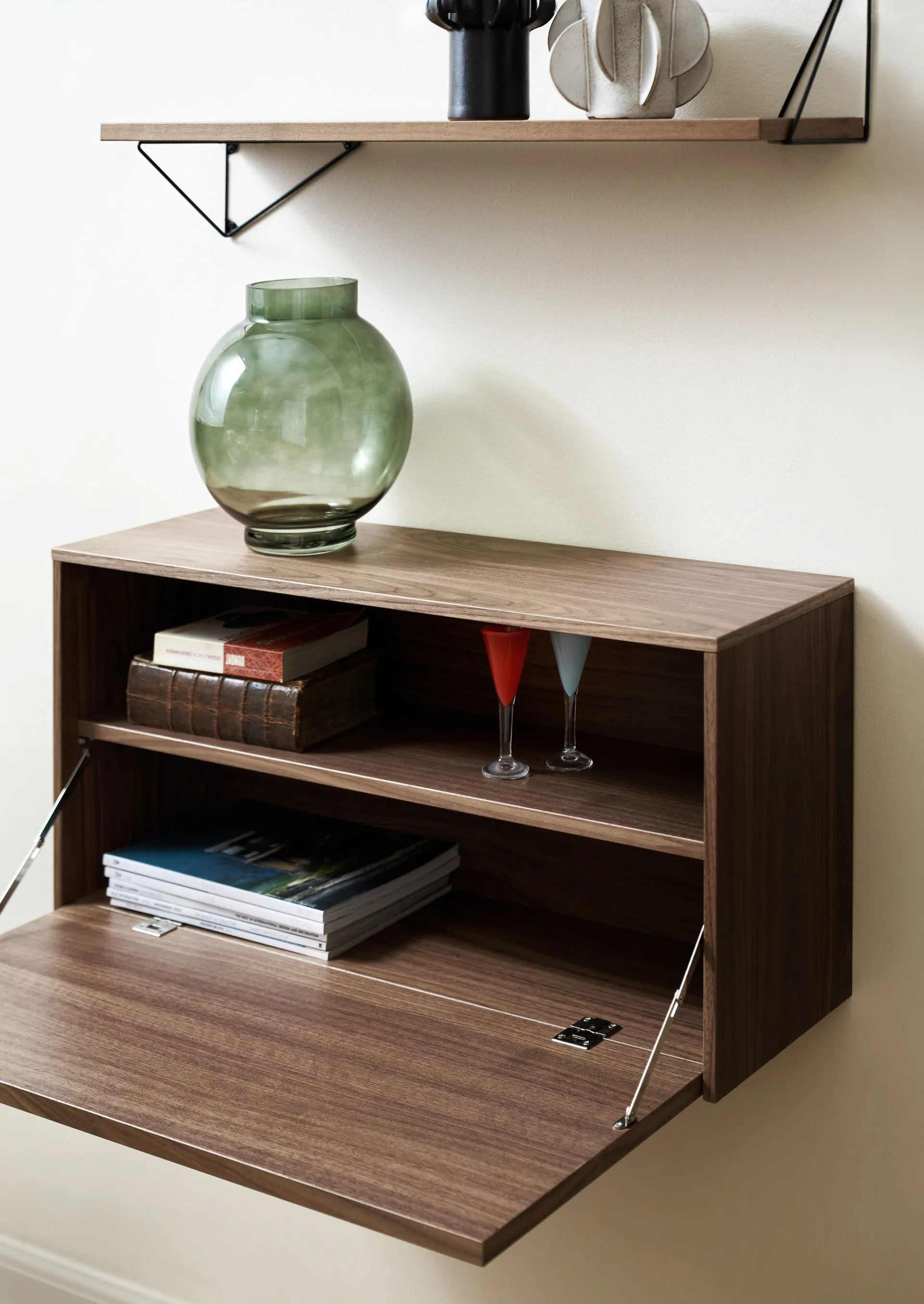 Pythagoras Cabinet väggskåp 38x80 cm, Walnut Maze