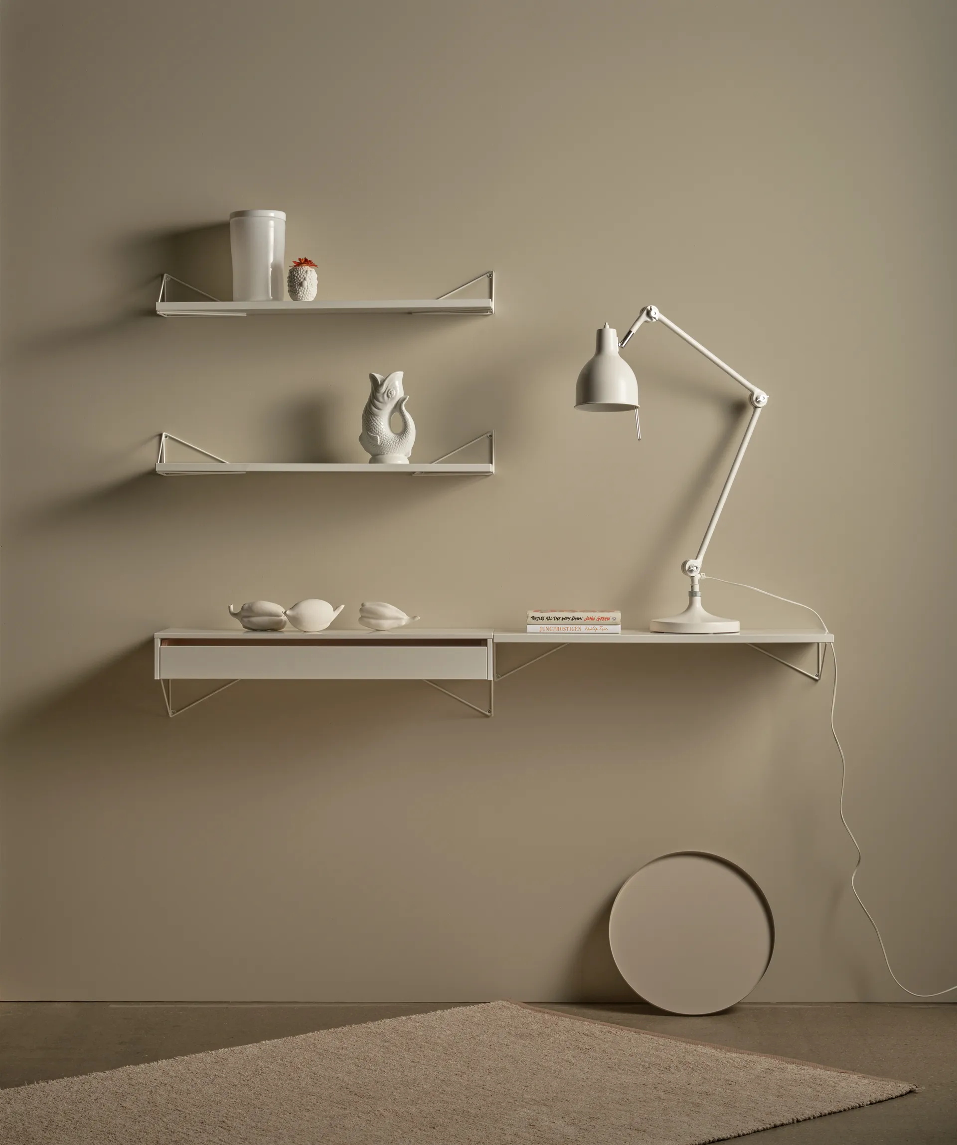 Pythagoras hylla, Vit, 20x80 cm Maze