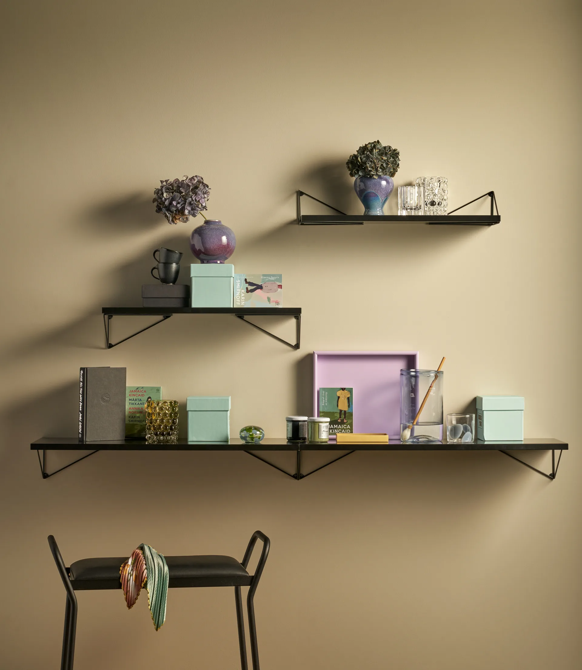 Pythagoras Shelf hyllplan 60 cm, Svart Maze