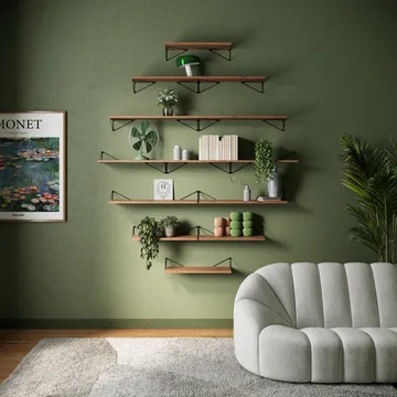 Pythagoras Shelf hyllplan - valnöt - Maze