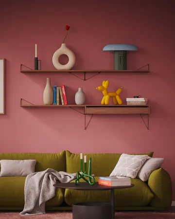 Pythagoras Shelf L hyllplan - Valnöt - Maze