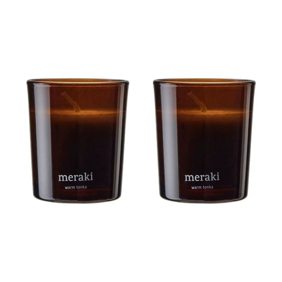Meraki doftljus 15 timmar 2-pack, Warm tonka Meraki