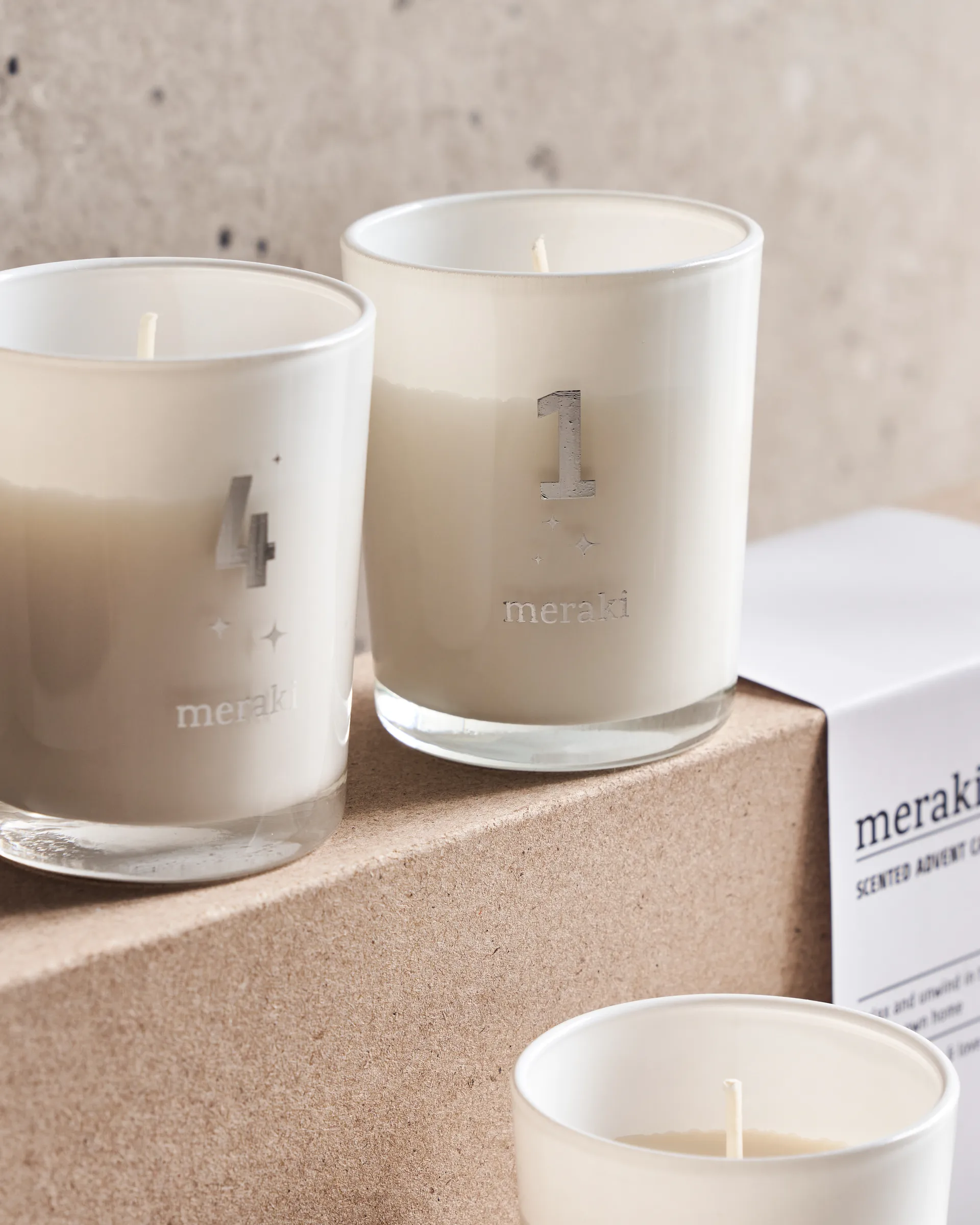 Meraki doftljus advent 4-pack, Frozen meadow Meraki