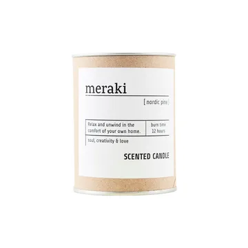 Meraki doftljus brunt glas 12 timmar - Nordic pine - Meraki