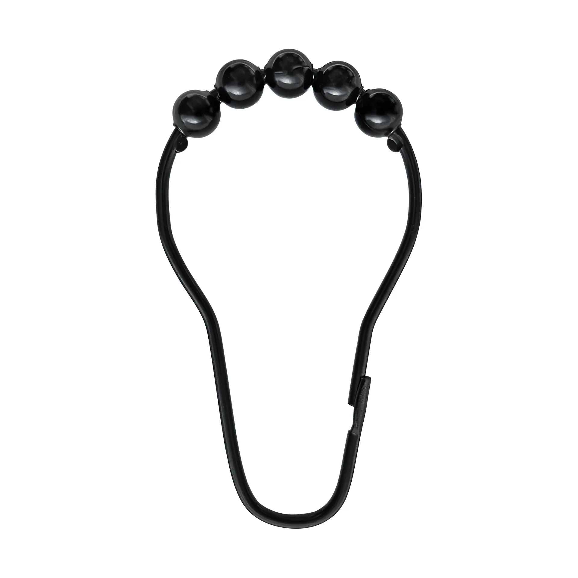 Aqua krokar till duschdraperi 10-pack, Svart Mette Ditmer