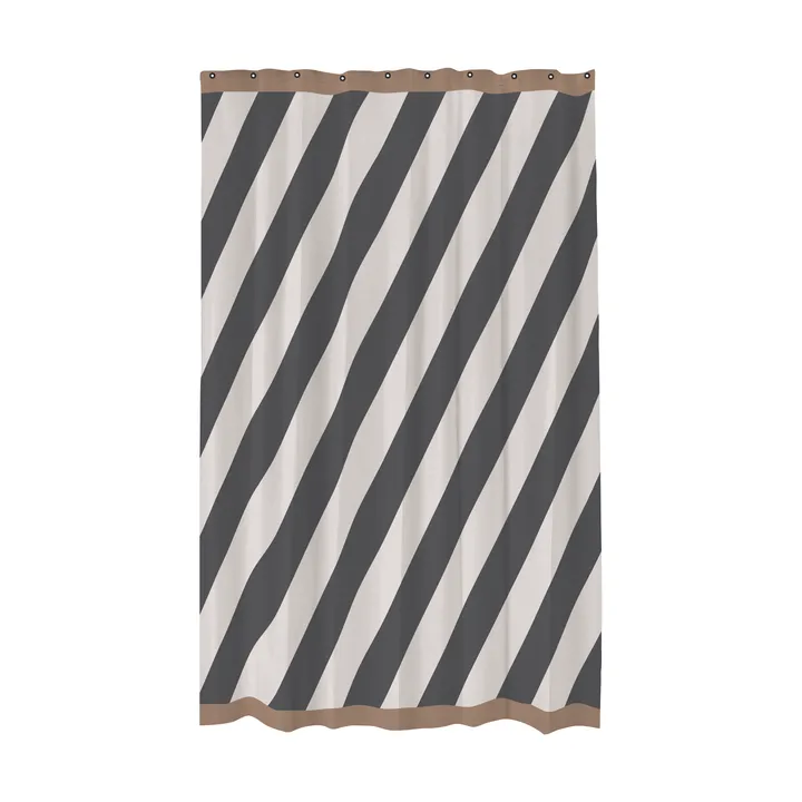 Diagonal duschdraperi 150x200 cm - Dark grey - Mette Ditmer