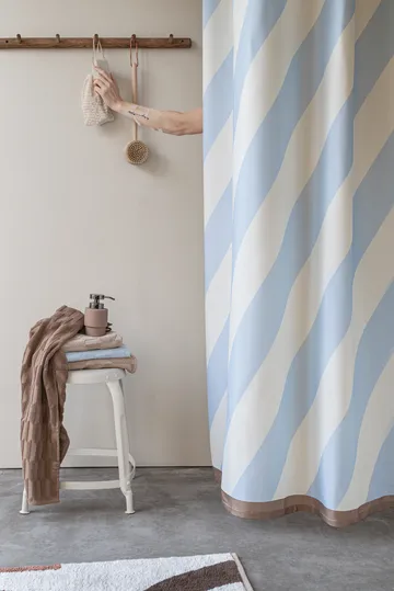 Diagonal duschdraperi 150x200 cm - Light blue - Mette Ditmer