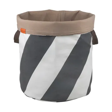 Diagonal tvättkorg Ø40x50 cm - Dark grey-off-white - Mette Ditmer