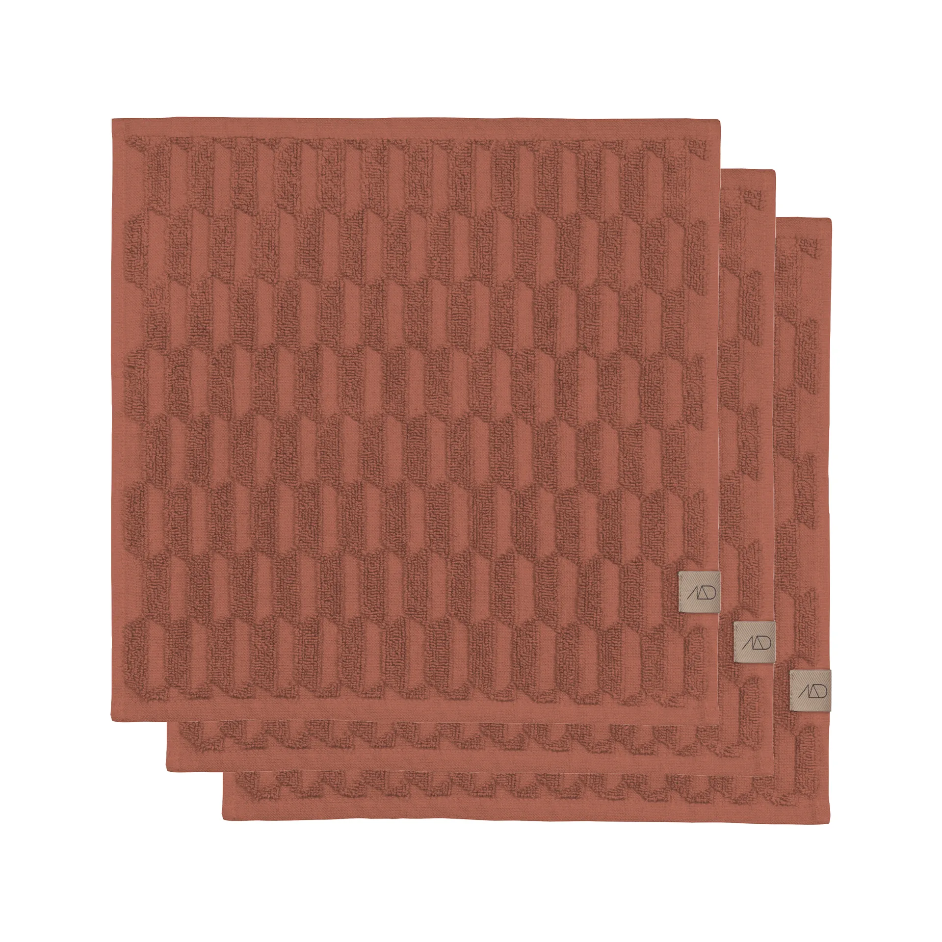Geo handduk 30x30 cm 3-pack, Blush Mette Ditmer
