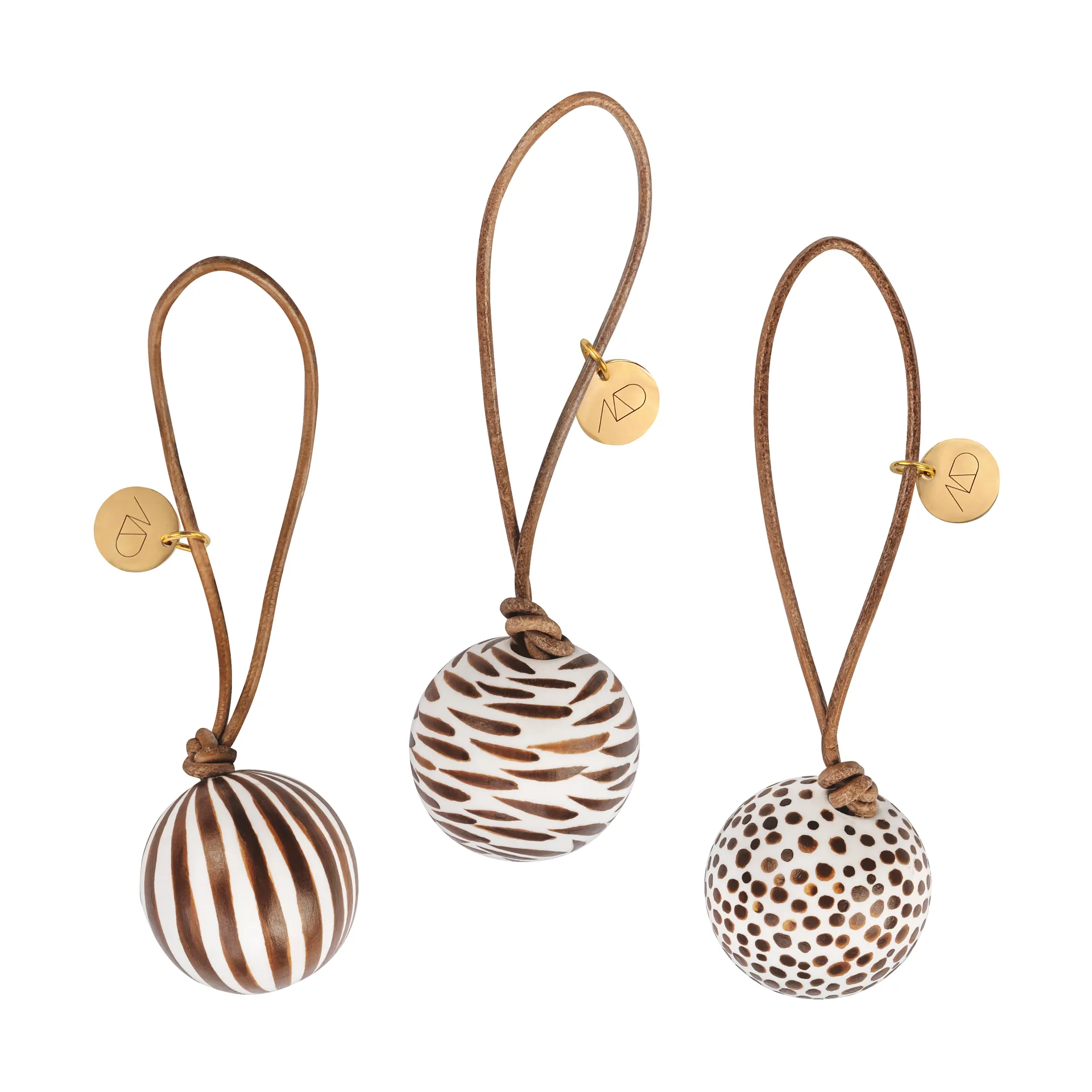 Globe julgranskula 3 delar, Walnut Mette Ditmer