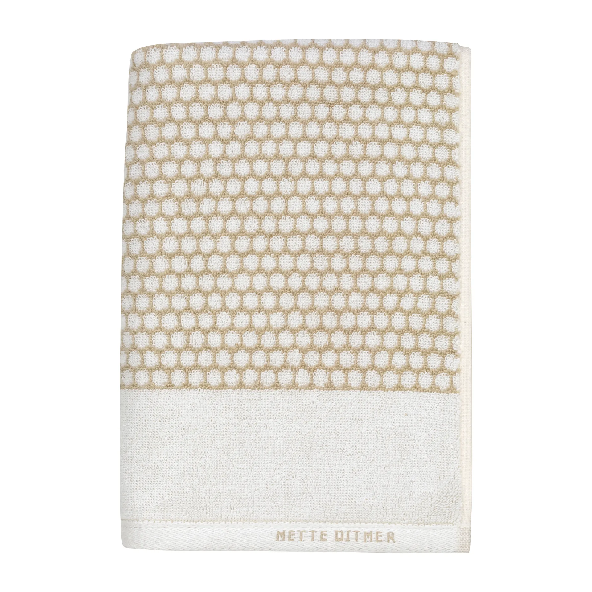 Grid gästhandduk 38x60 cm 2-pack, Sand-off white Mette Ditmer
