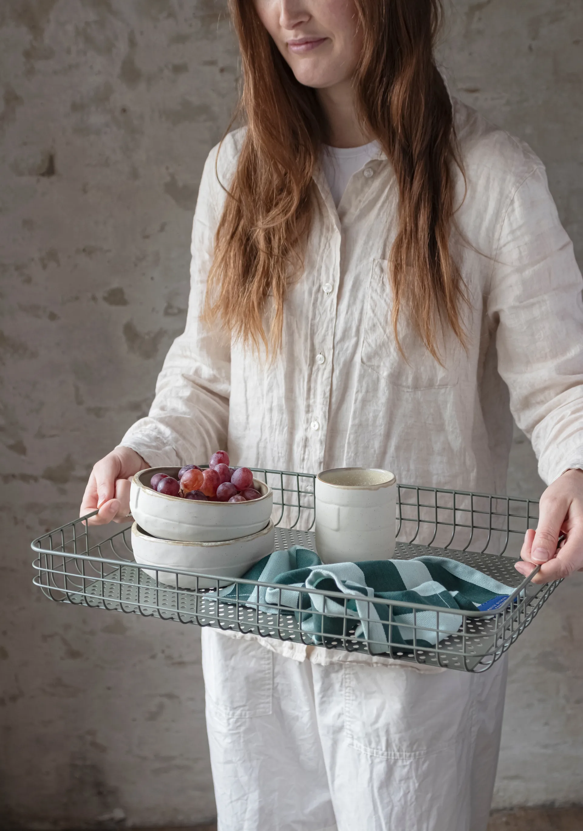 Lift serveringsbricka 33,5x45,5 cm, Thyme green Mette Ditmer