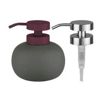 Lotus play tvålpump låg, inkl 2 pumphuvuden - Dark olive - Mette Ditmer