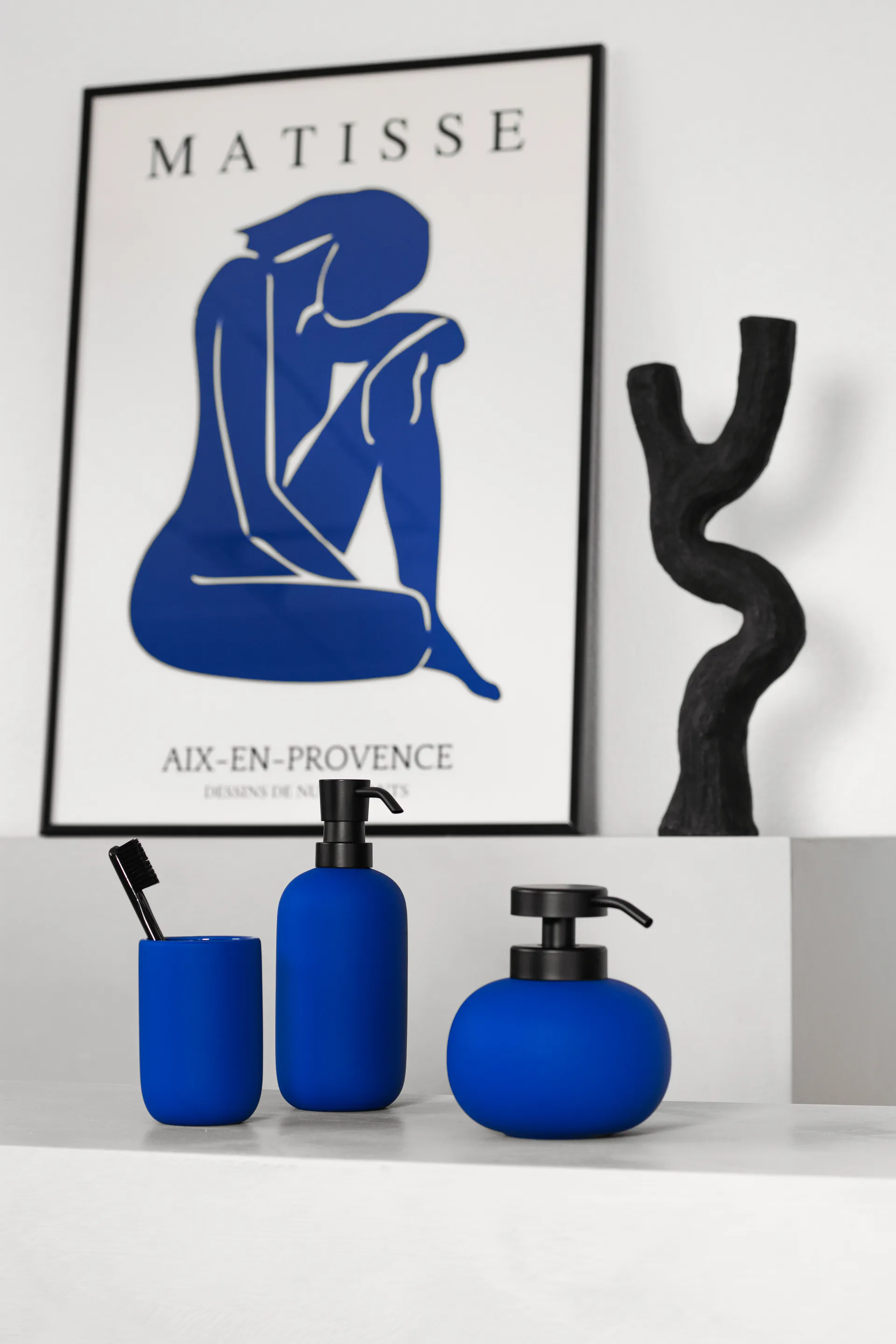 Lotus tvålpump hög, Cobalt Mette Ditmer