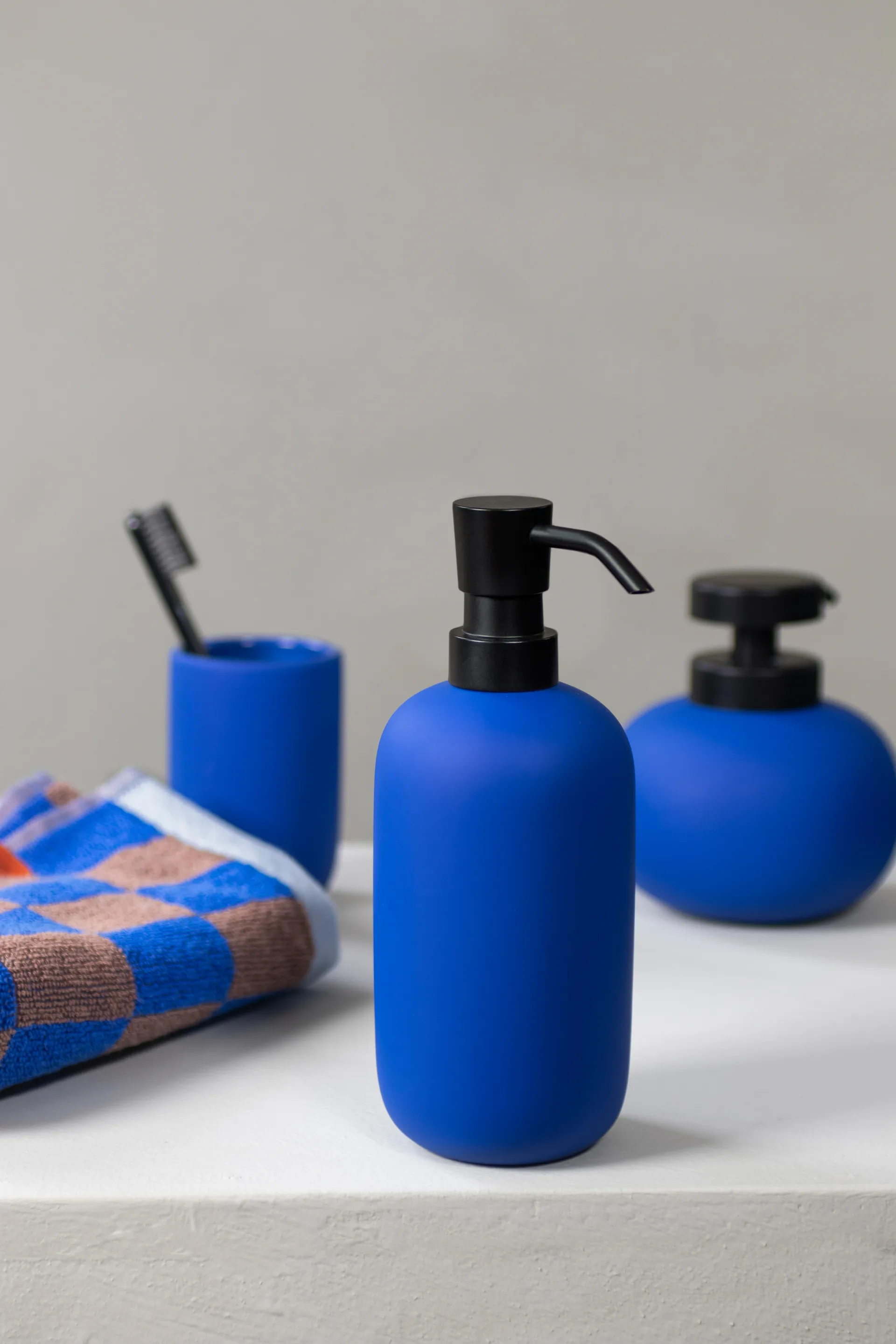 Lotus tvålpump hög, Cobalt Mette Ditmer