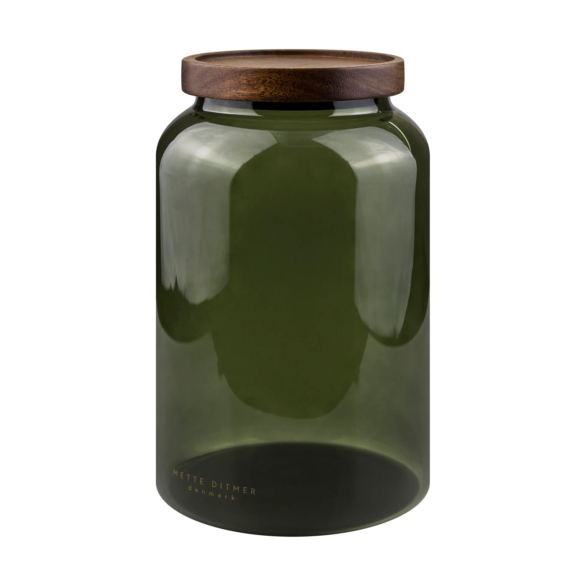 Luna burk med lock large 20 cm, Dark forest Mette Ditmer