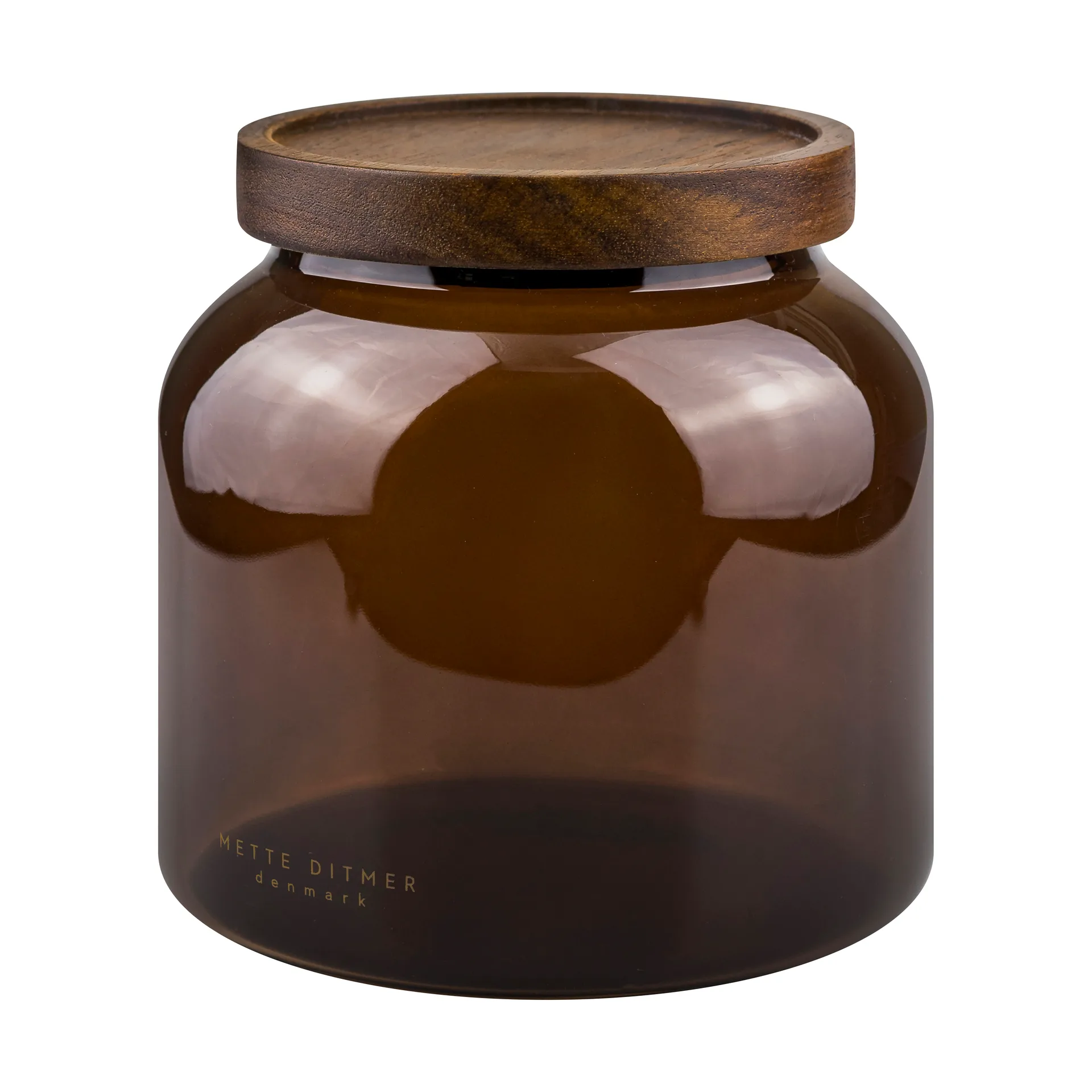 Luna burk med lock small 13 cm, Brown Mette Ditmer