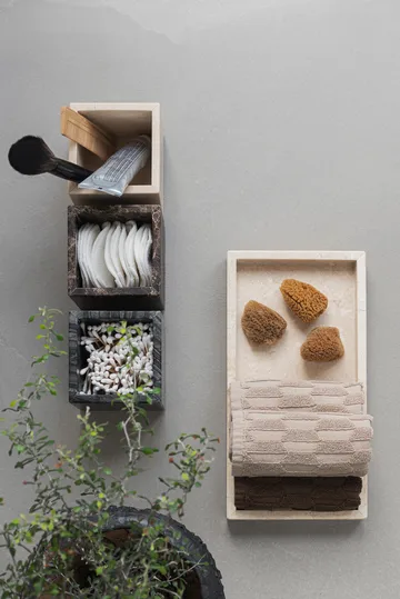 Marble kub 8,5x8,5 cm - Brown - Mette Ditmer