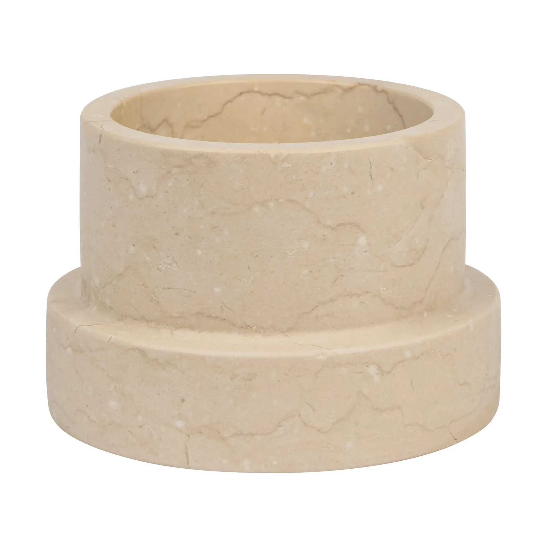 Marble ljusstake för blockljus 6,5 cm, Sand Mette Ditmer