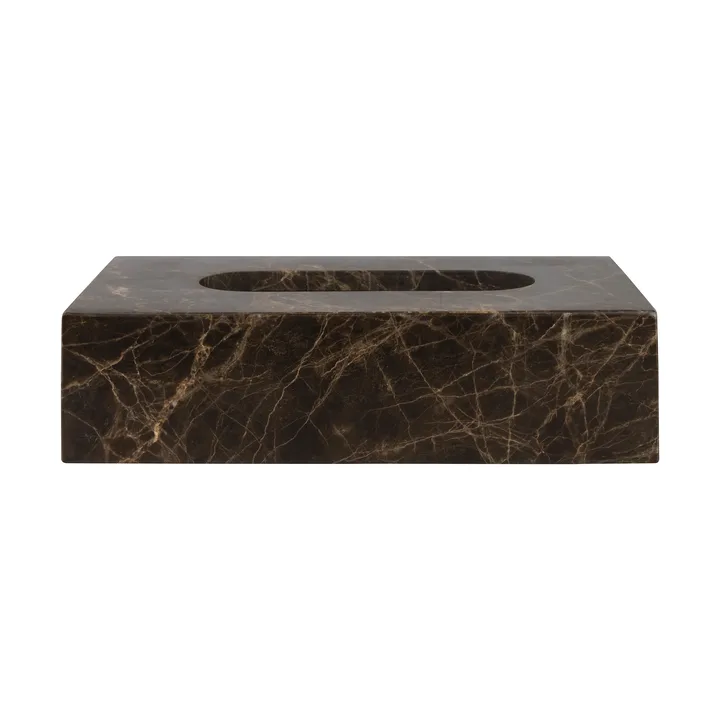 Marble näsdukslåda 14x25,5 cm - Brun - Mette Ditmer