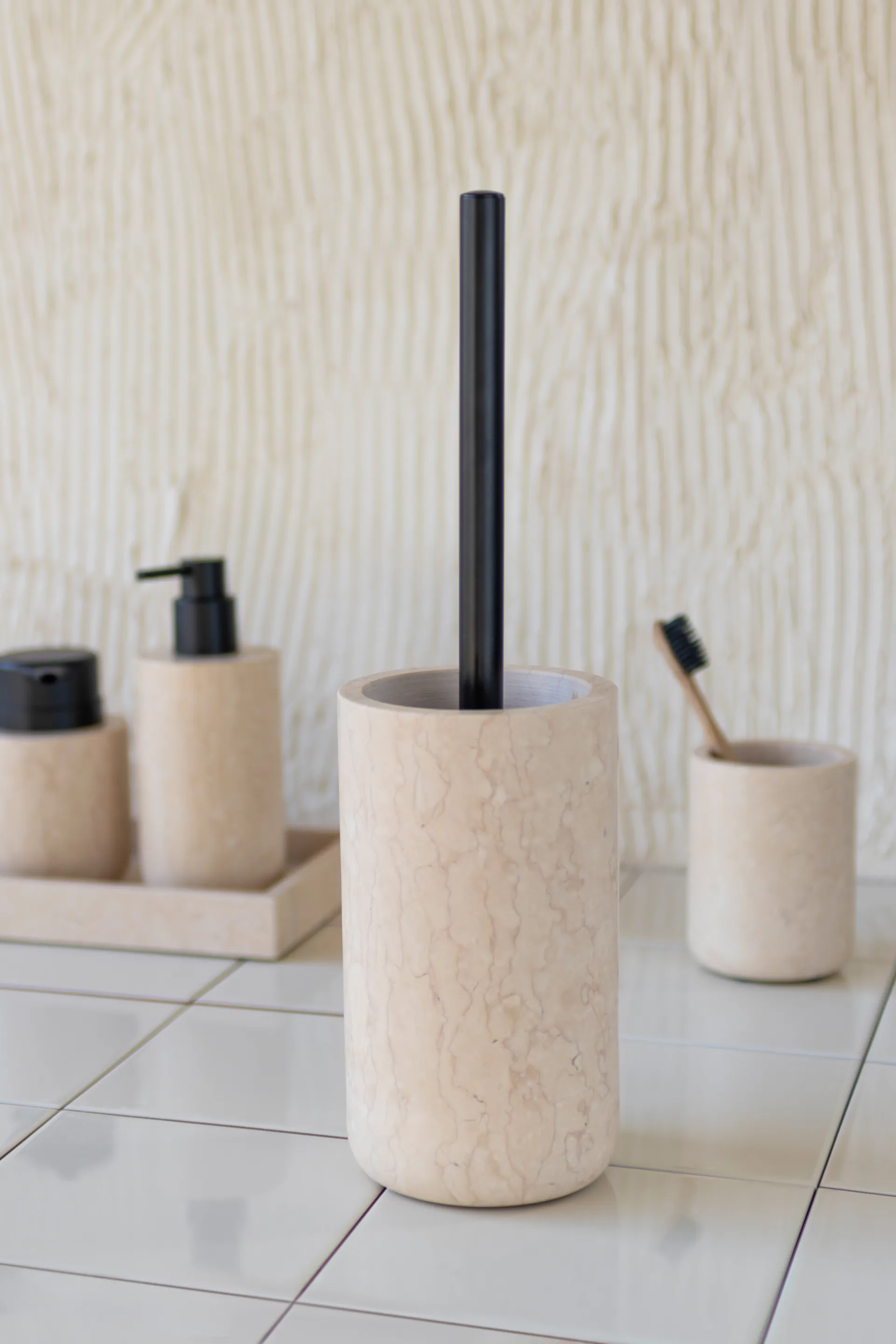 Marble toalettborste 36 cm, Sand Mette Ditmer