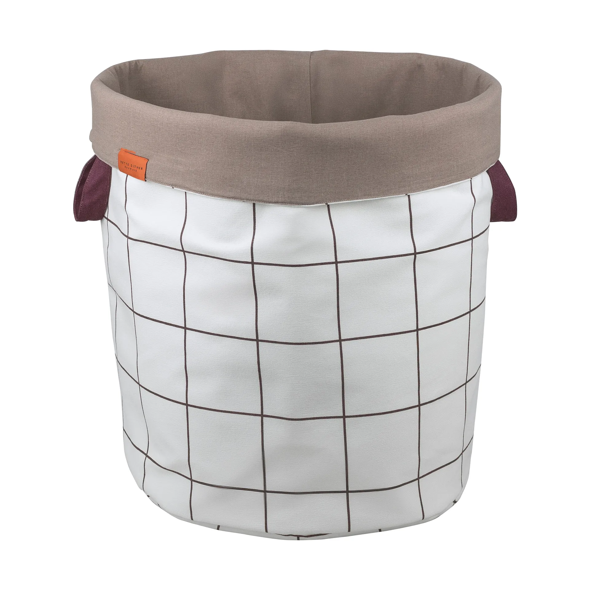Mesh tvättkorg Ø40x50 cm, Brown-Off-white Mette Ditmer