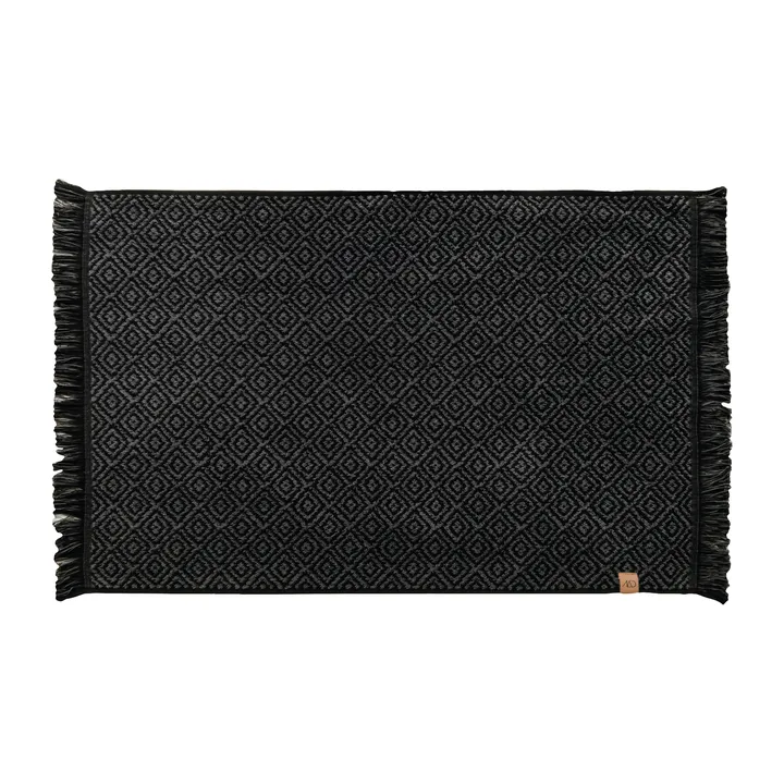 Morocco badrumsmatta 50x80 cm - Black-grey - Mette Ditmer