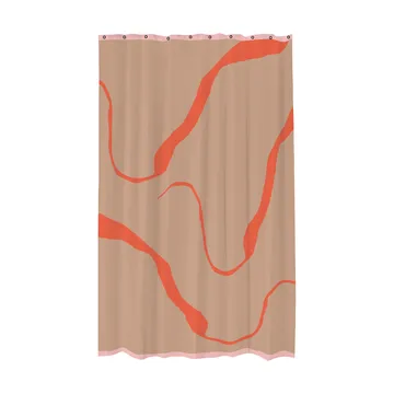 Nova Arte duschdraperi 150x200 cm - Latte-orange - Mette Ditmer