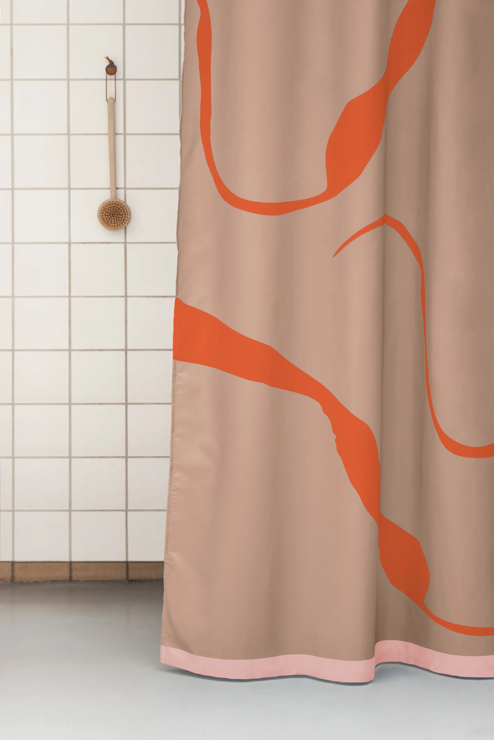 Nova Arte duschdraperi 150x200 cm, Latte-orange Mette Ditmer