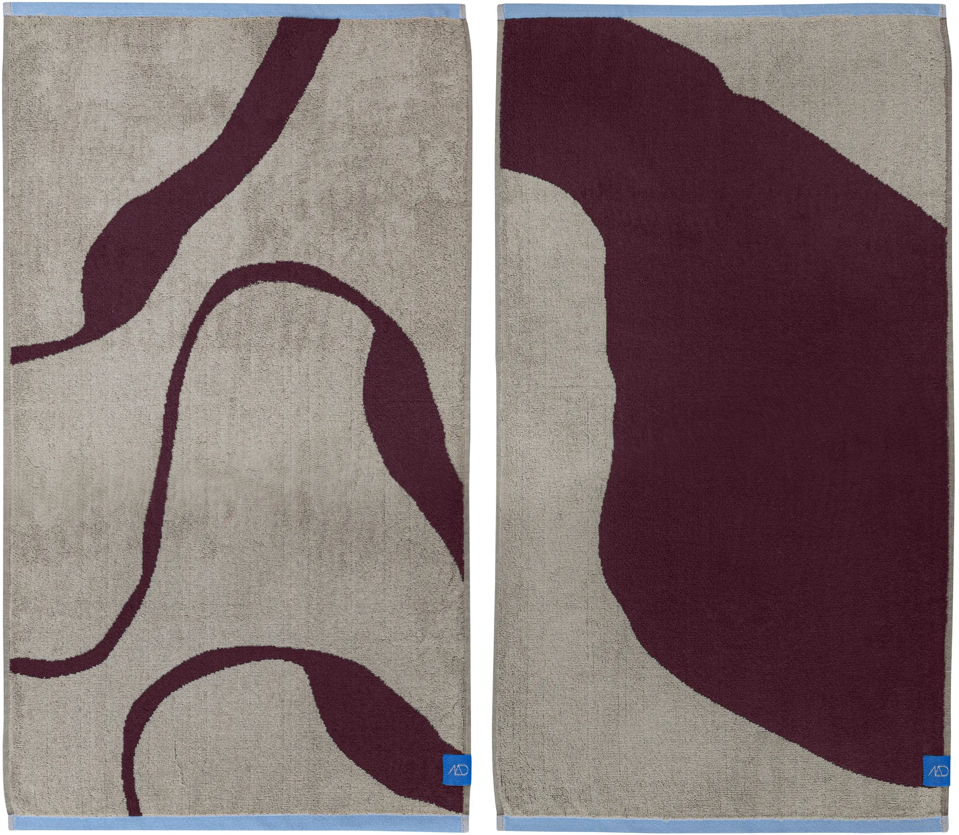 Nova Arte gästhandduk 40x55 cm 2-pack, Wine-sand Mette Ditmer