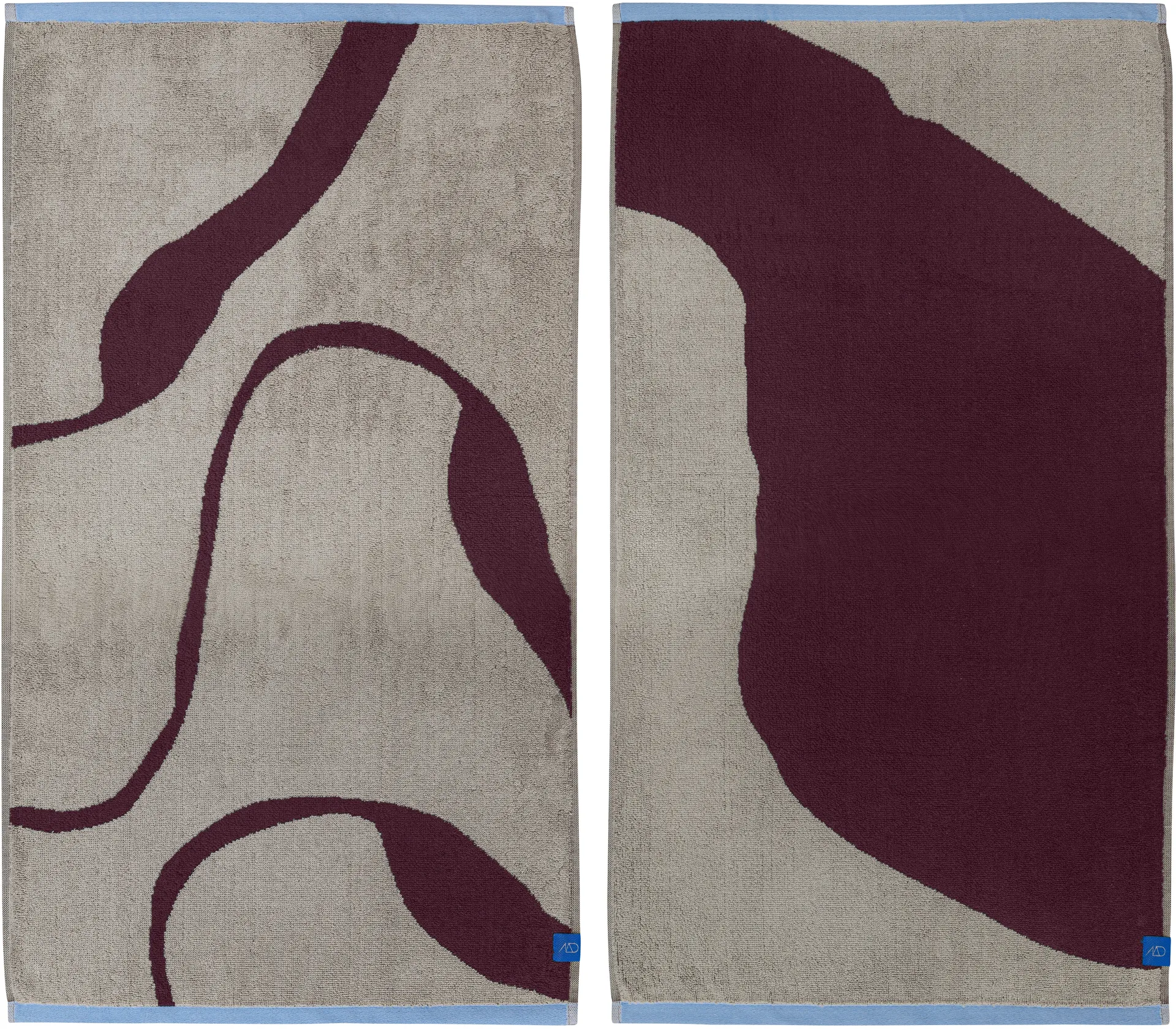Nova Arte handduk 50x90 cm 2-pack, Wine-sand Mette Ditmer
