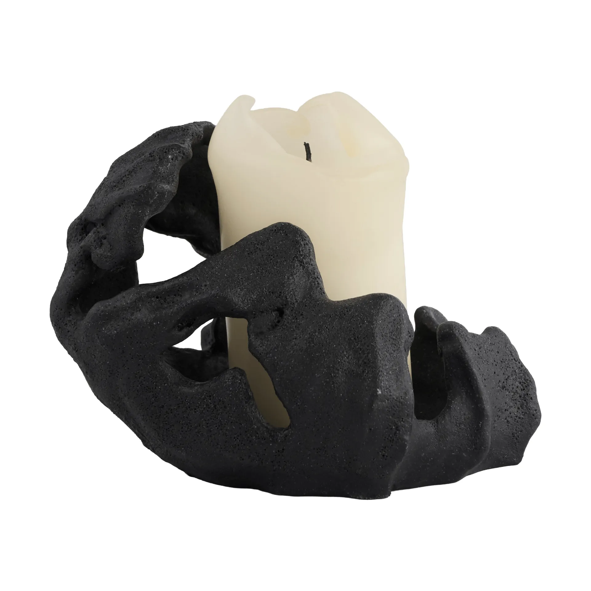 Reef blockljusstake, Svart, Ø16,5x13 cm Mette Ditmer