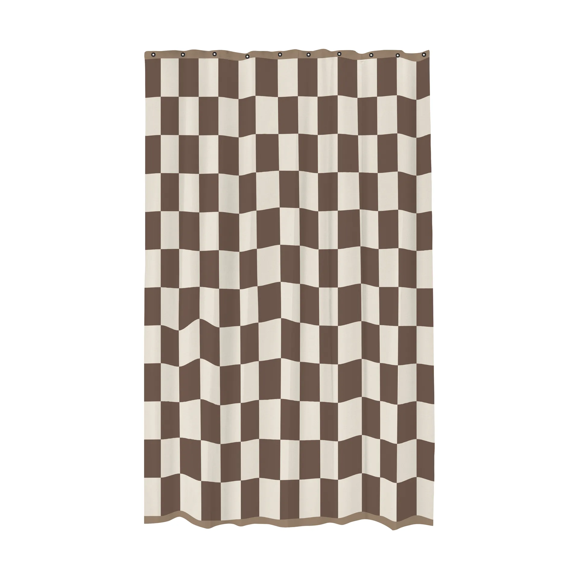 Retro duschdraperi 150x200 cm, Brun Mette Ditmer