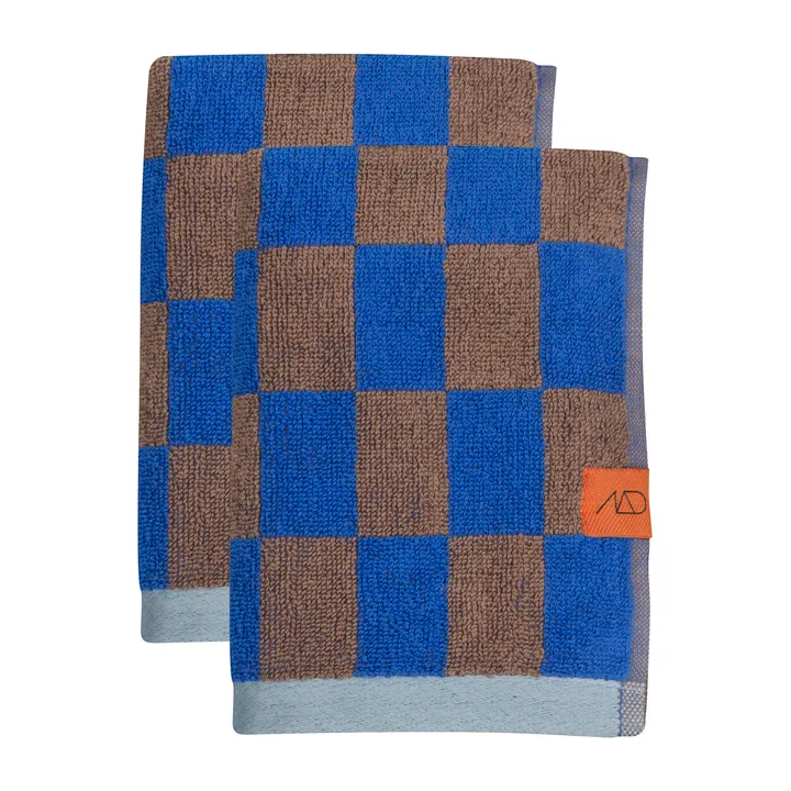 Retro handduk - Cobalt, 40x55 cm, 2-pack - Mette Ditmer