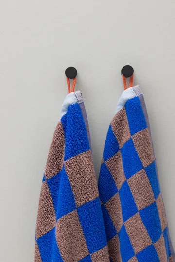 Retro handduk - Cobalt, 50x90 cm - Mette Ditmer