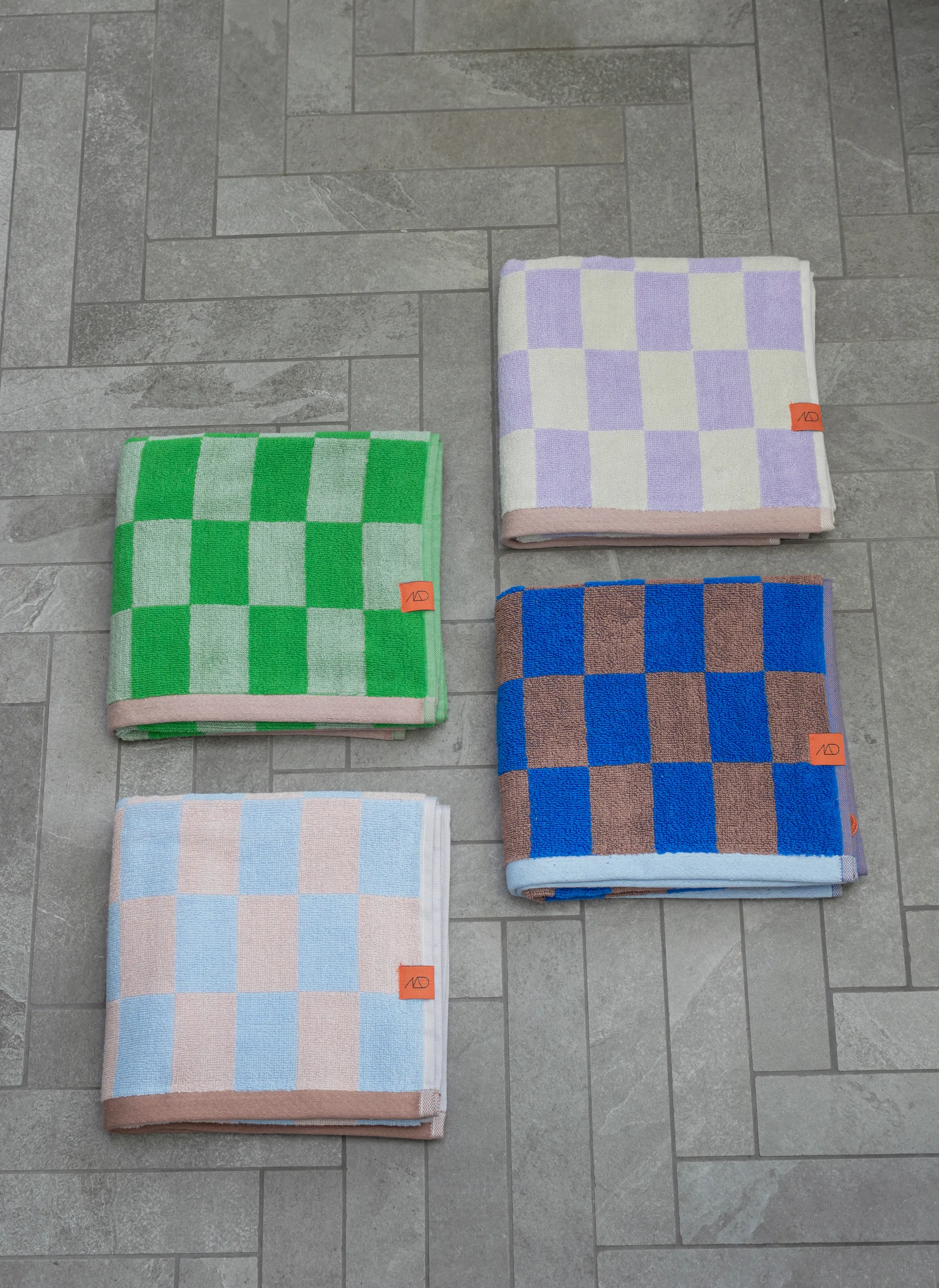 Retro handduk, Cobalt, 70x133 cm Mette Ditmer