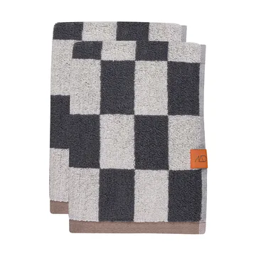 Retro handduk - Dark grey, 40x55 cm, 2-pack - Mette Ditmer