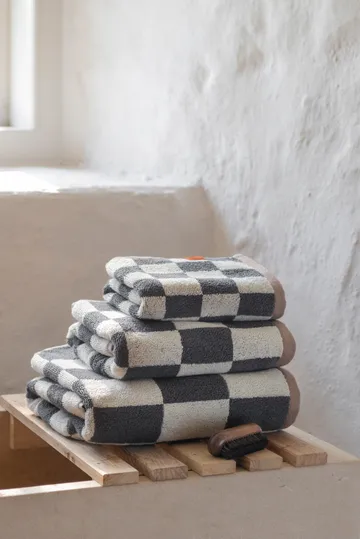 Retro handduk - Dark grey, 40x55 cm, 2-pack - Mette Ditmer