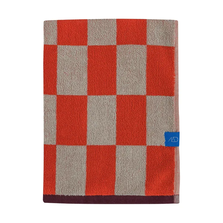 Retro handduk - Dark orange, 70x33 cm - Mette Ditmer