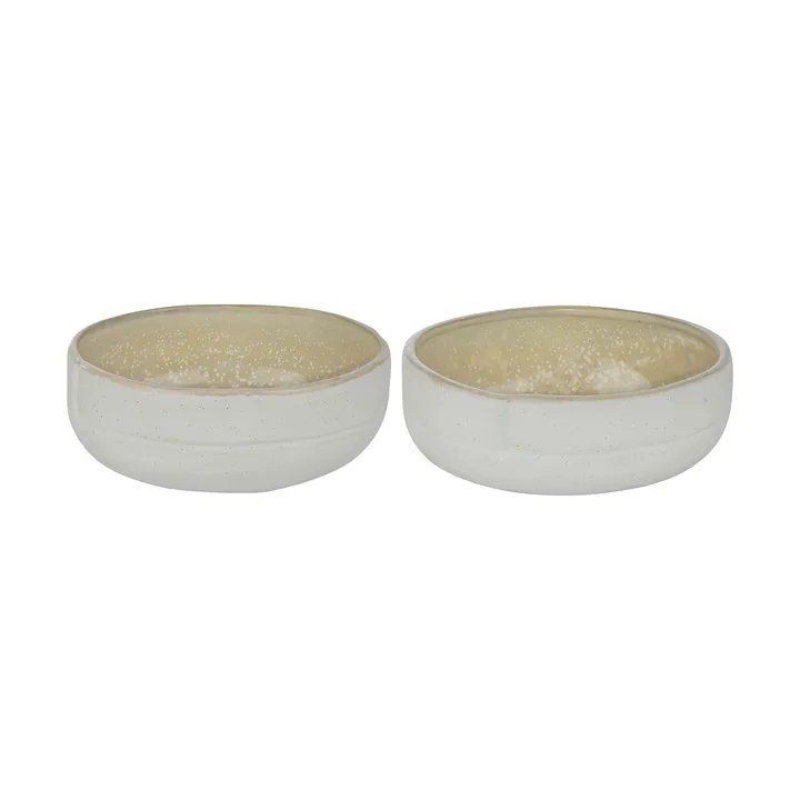 Sand Grain skål Ø13,5 cm 2-pack - Straw - Mette Ditmer