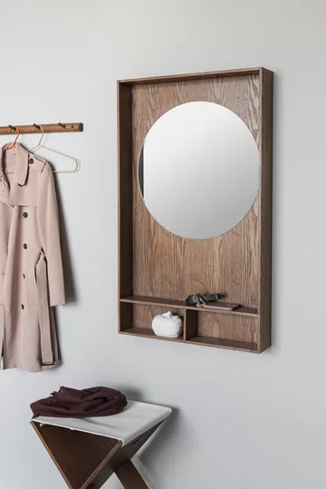 Show-me spegel med hylla large - Dark oiled - Mette Ditmer