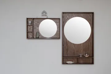 Show-me spegel med hylla large - Dark oiled - Mette Ditmer