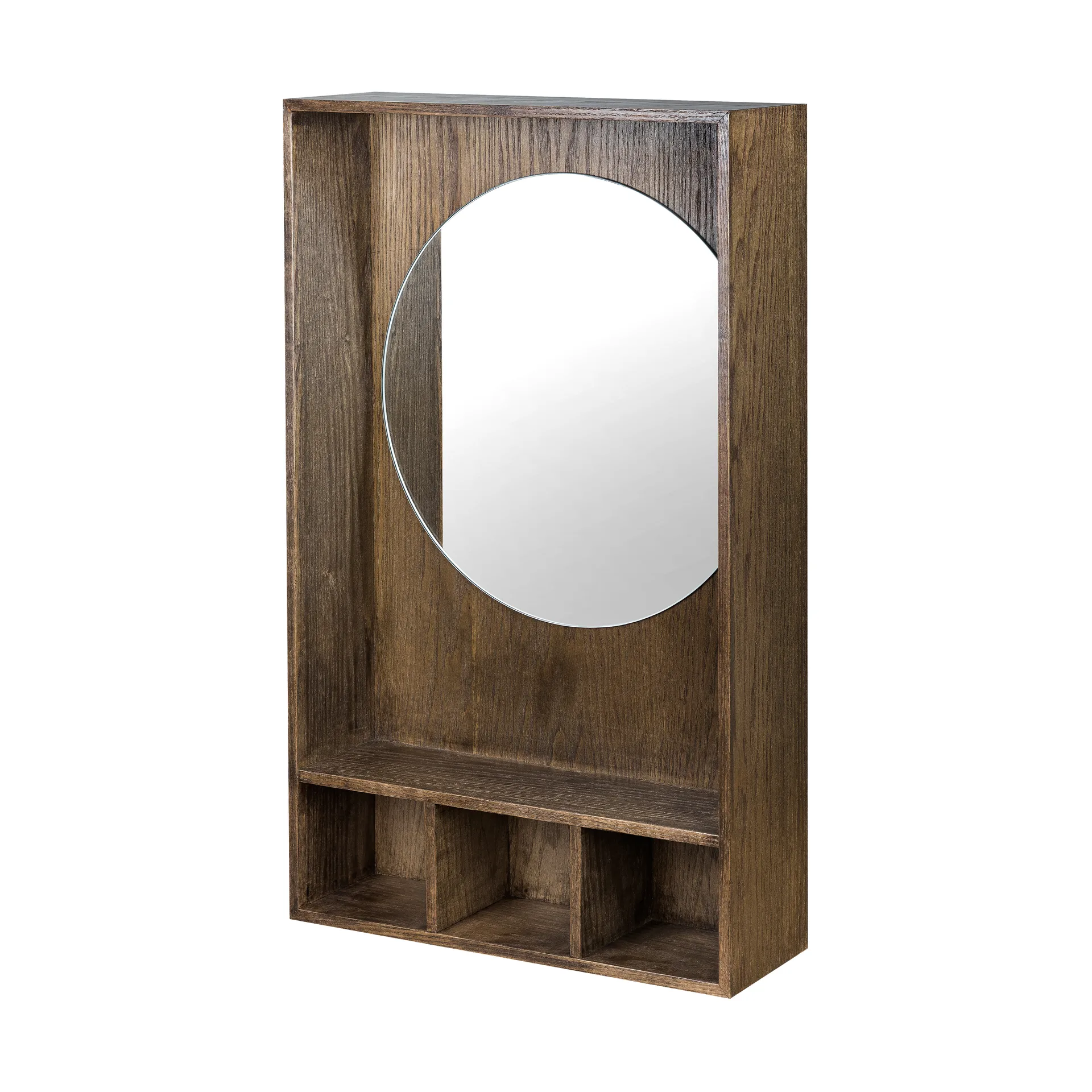 Show-me spegel med hylla small, Dark oiled Mette Ditmer