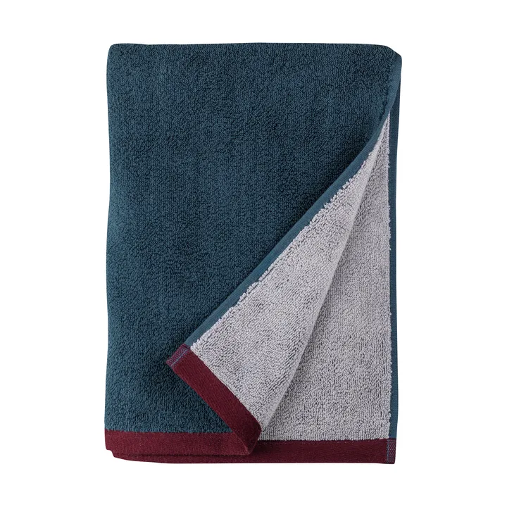 Soft gästhandduk 40x55 cm 2-pack - Midnight blue-light grey - Mette Ditmer