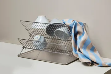Stripes kökshandduk 50x70 cm 2-pack - Blue-Beige (blå-beige), 50x70 cm - Mette Ditmer