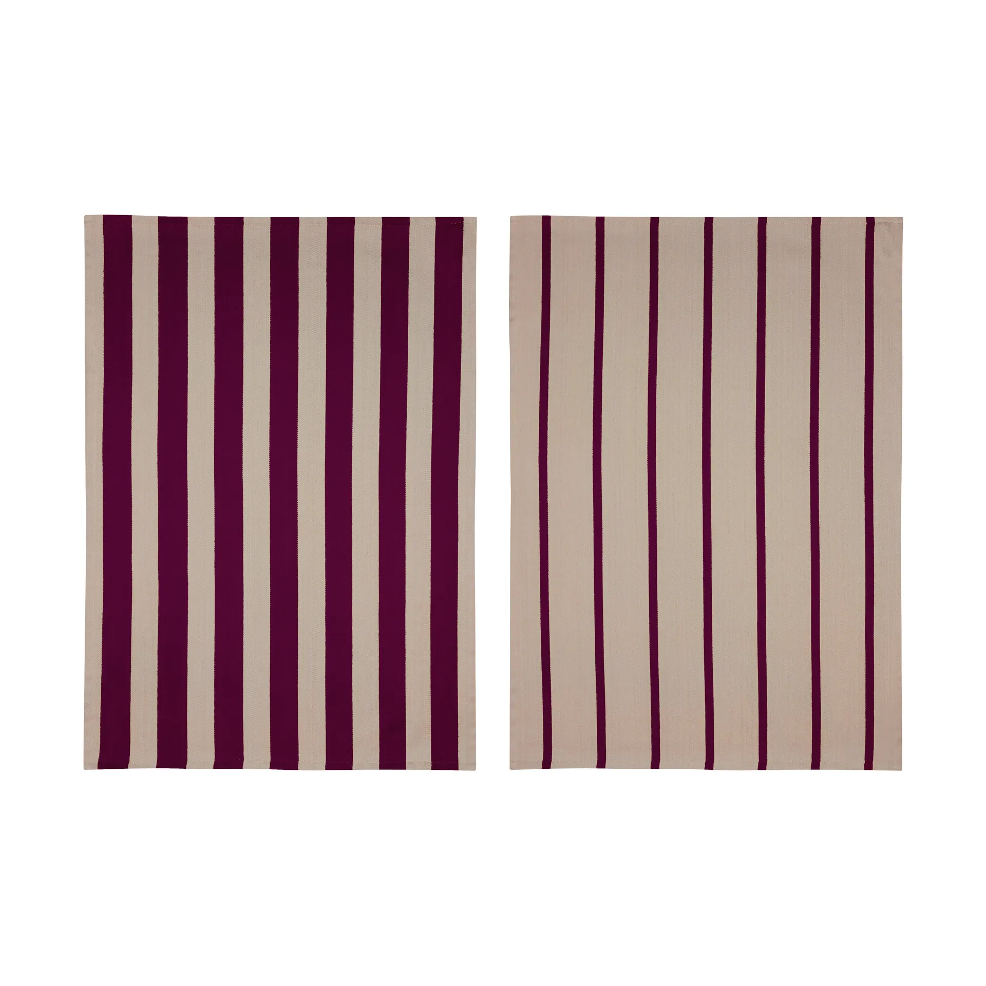 Stripes kökshandduk 50x70 cm 2-pack, Red-Beige (röd-beige), 50x70 cm Mette Ditmer